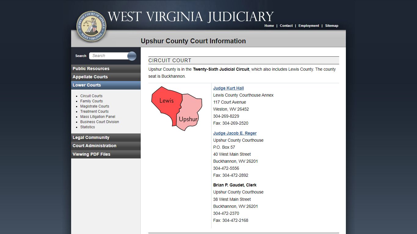 Upshur County Court Information - West Virginia Judiciary